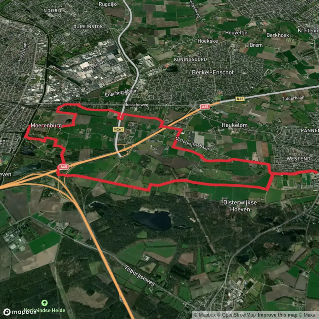 An image depicting the trail Wandel Route Duurzaamheidsvallei and Ons Kloosterpad Loop and its surrounding area.