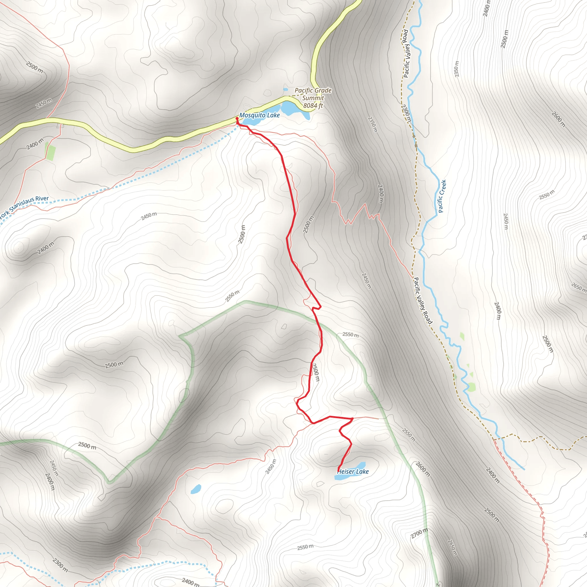 Heiser Lake Trail mobile static map