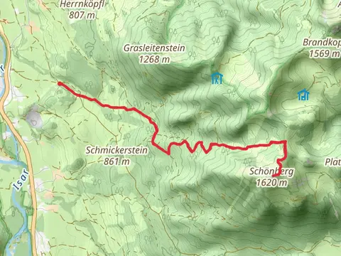 Schönberg Peak walk via Rohrlmoos Alm