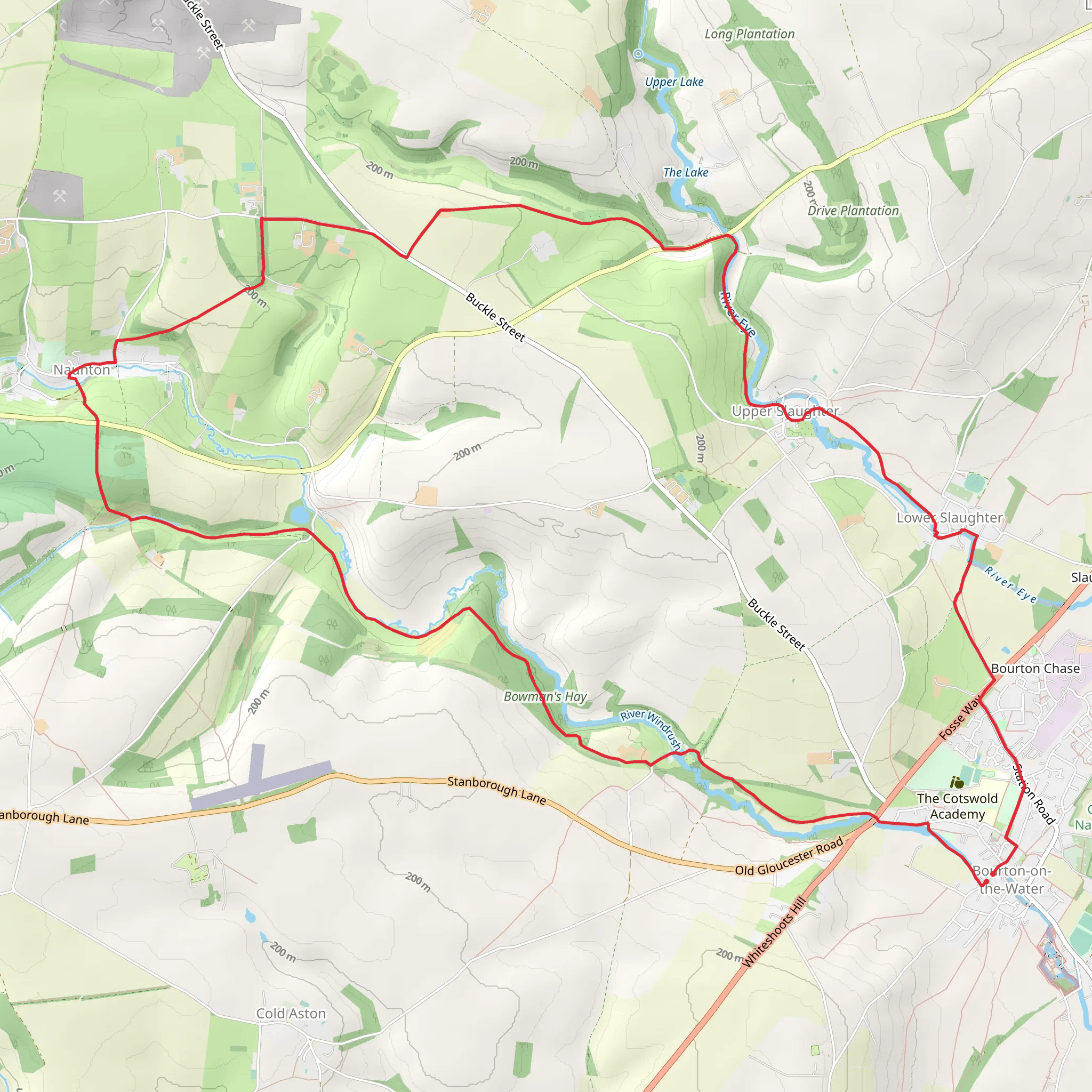 Bourton Circular mobile static map