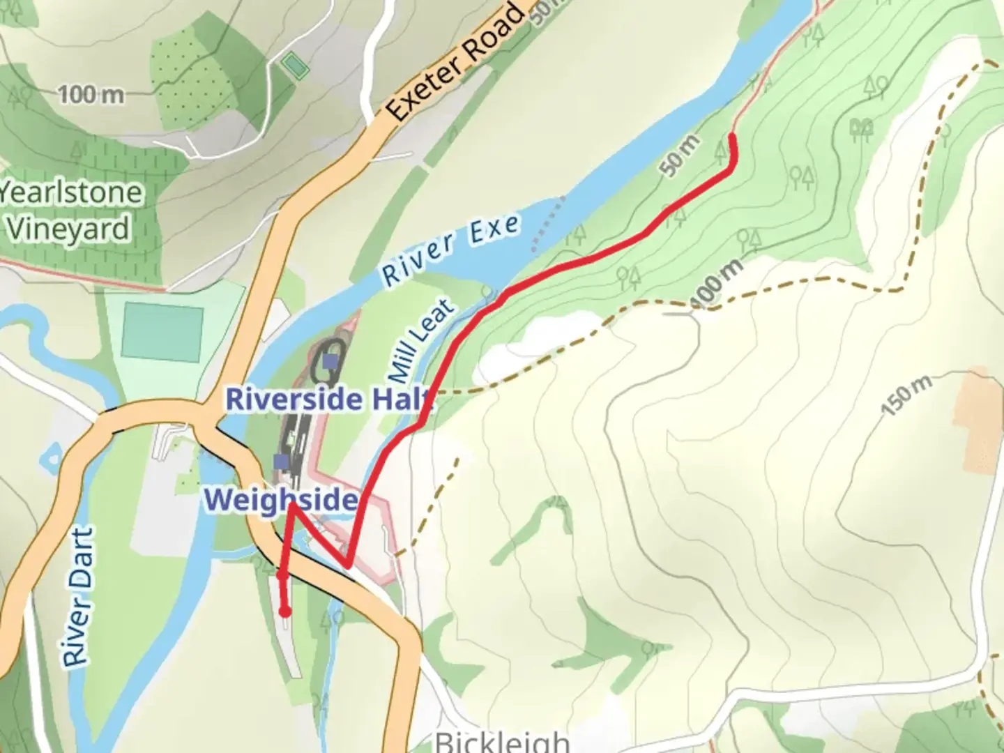 An image depicting the trail River Exe Shore Walk - Bickleigh and its surrounding area.
