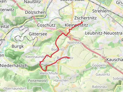 Zschertnitz to Bannewitz via Freitaler Rundweg