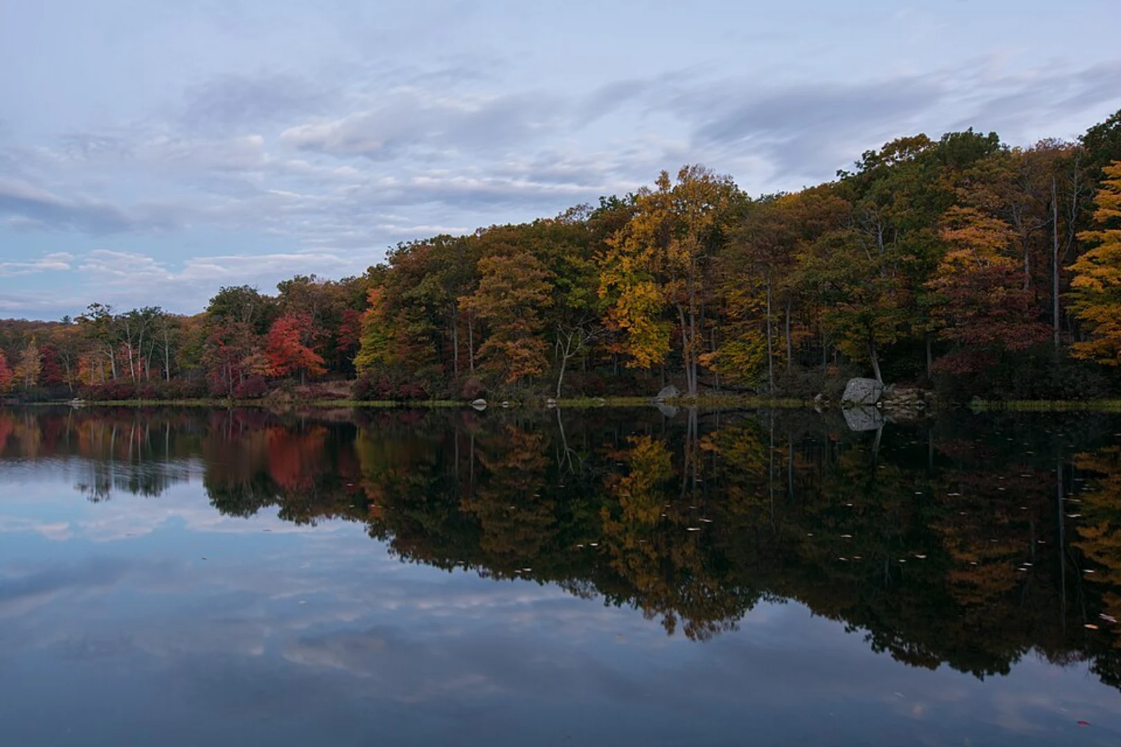 An image depicting the trail Hogencamp Mountain and Fingerboard Mountain Trail via Lake Skannatati and its surrounding area.