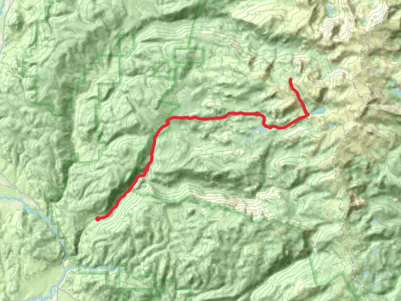 Big Creek and Luna Lake via Swamp Park Trail mobile static map