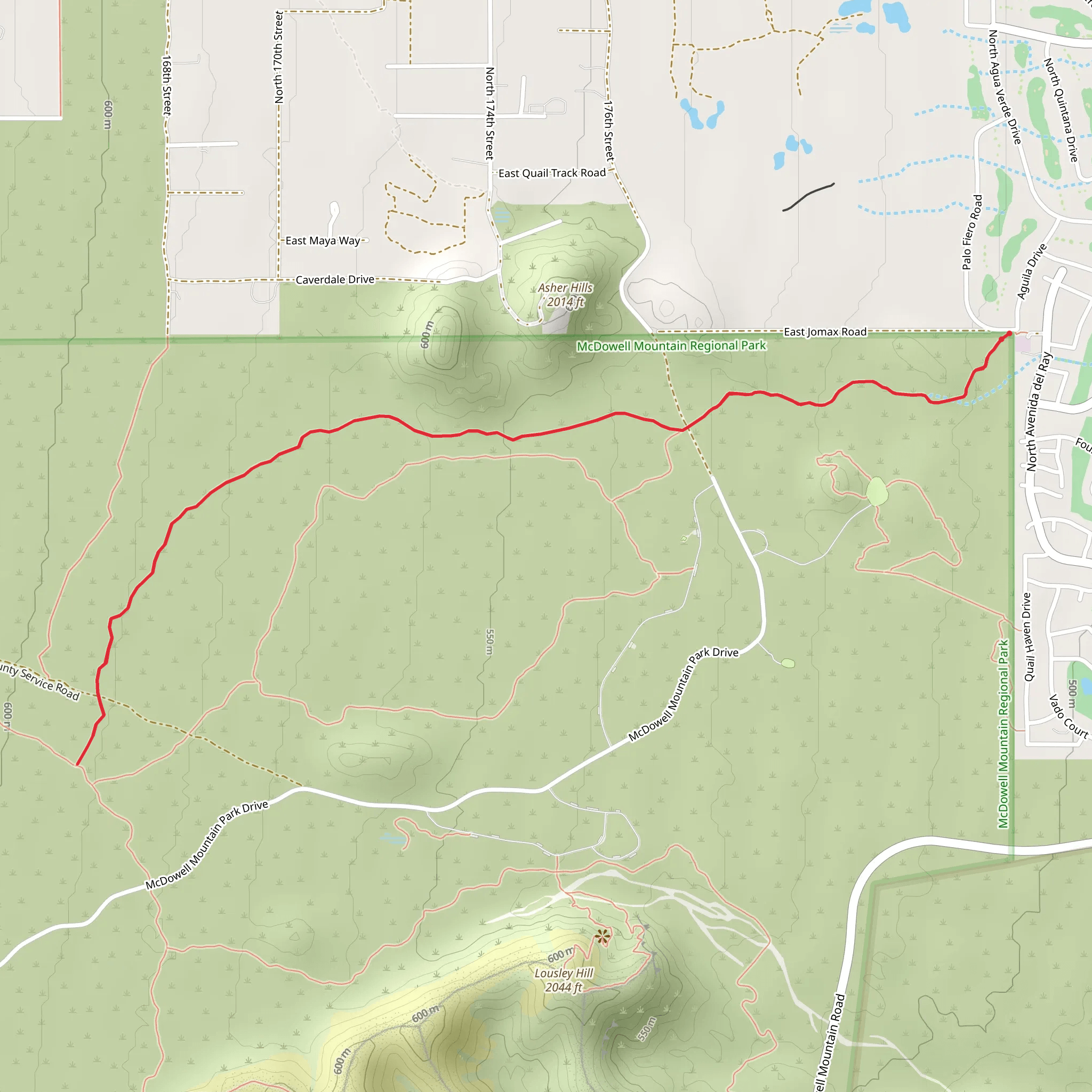 Verde Trail mobile static map