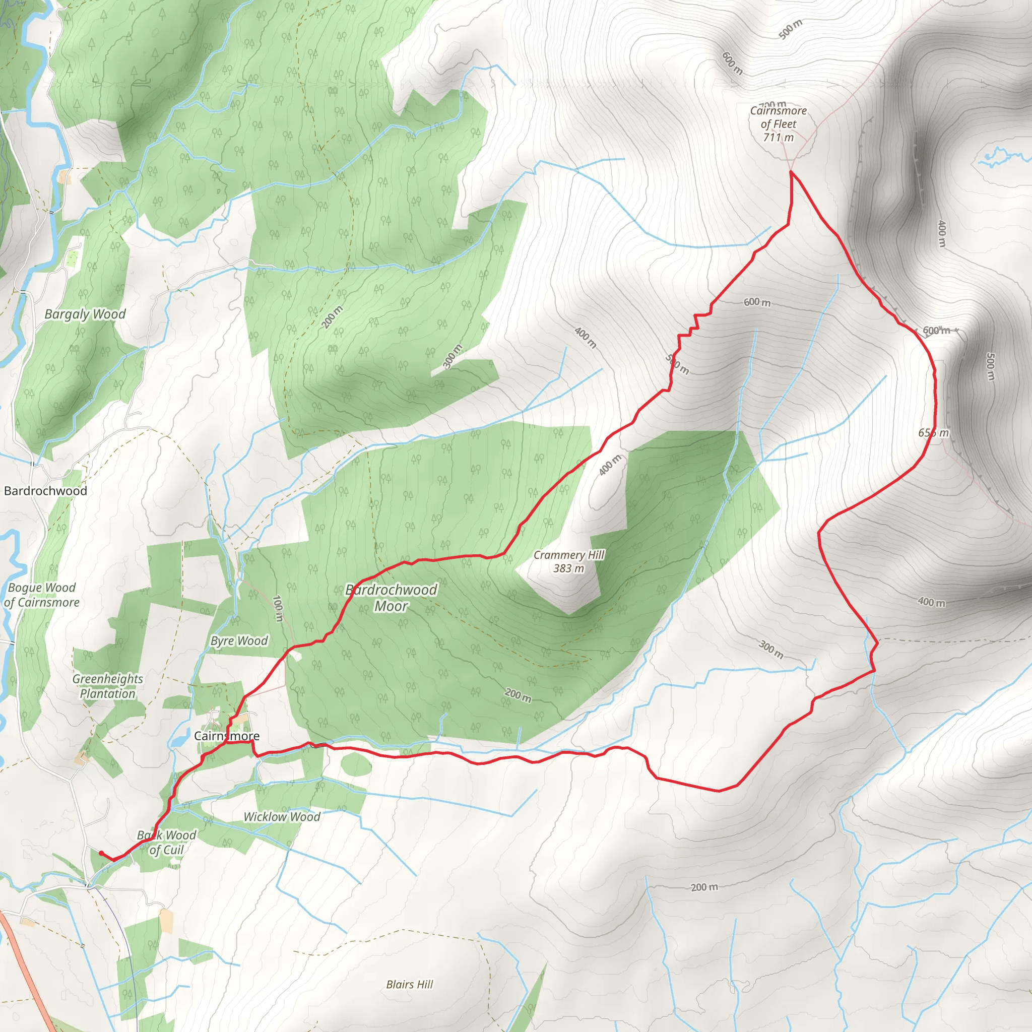 Cairnsmore of Fleet Loop mobile static map