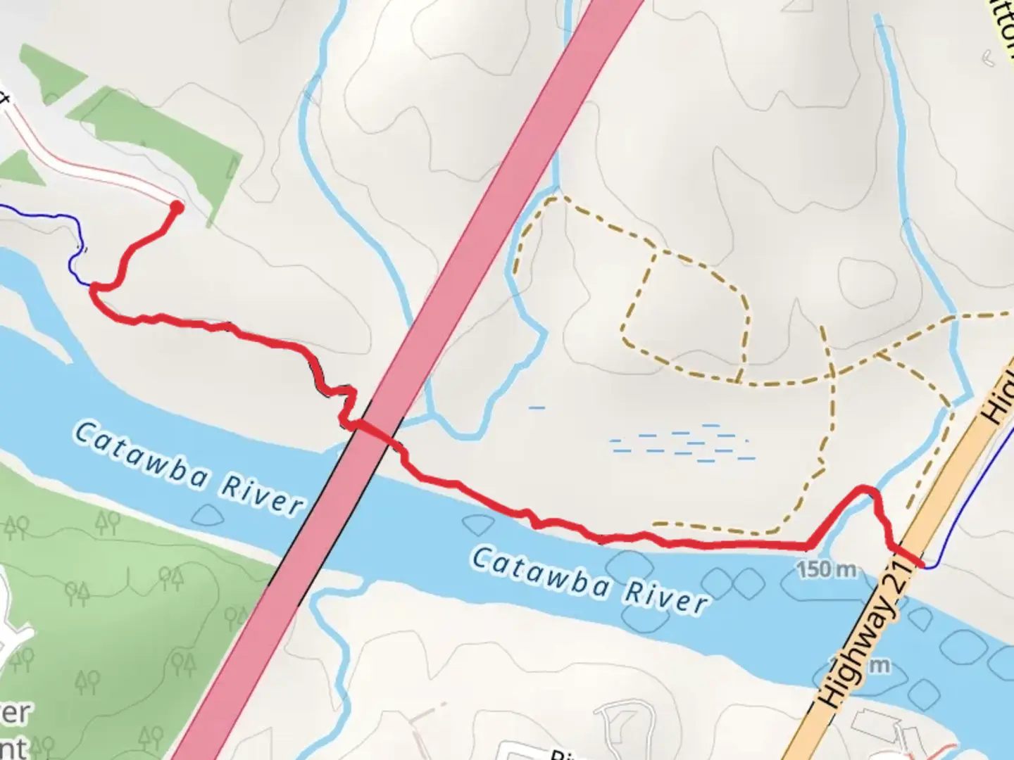 An image depicting the trail Founders Trail and its surrounding area.