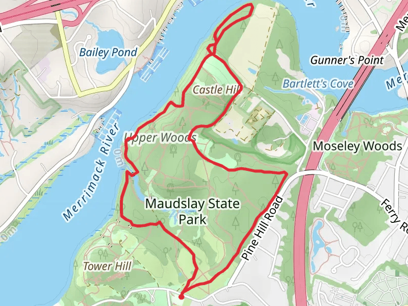 Maudslay State Park and Upper Woods Loop Trail