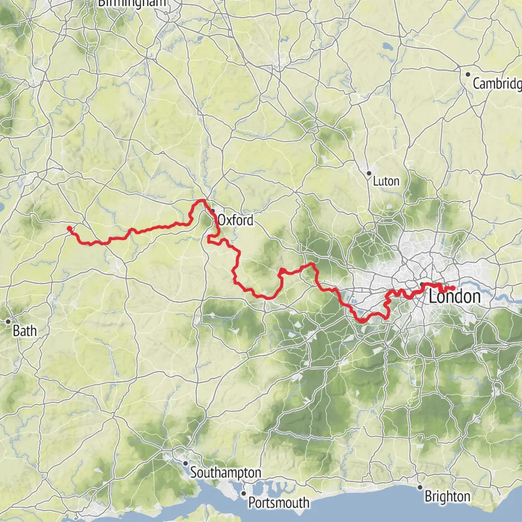 Thames Path mobile static map