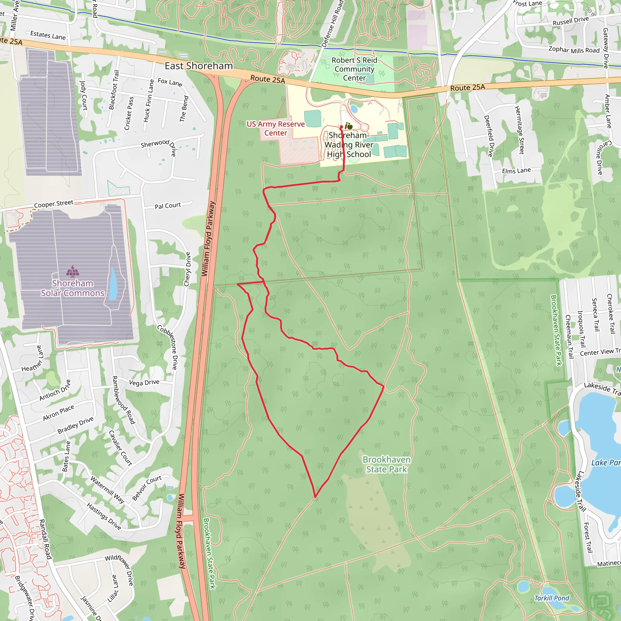 Brookhaven Short Loop Trail mobile static map
