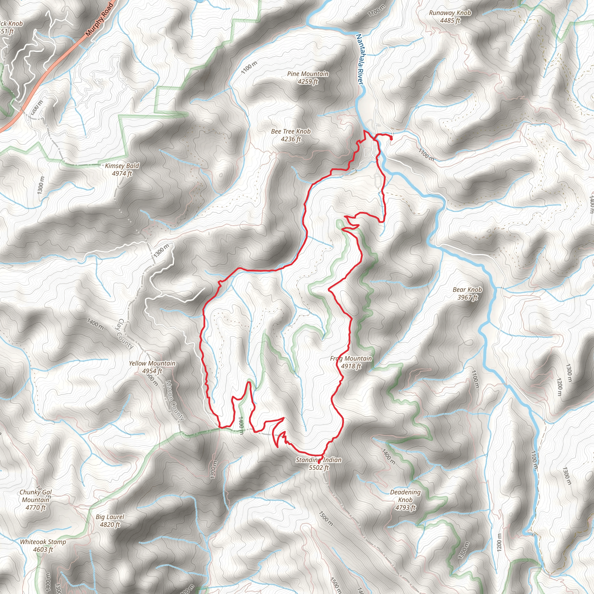 Kimsey Creek, Deep Gap and Lower Trail Ridge Way Loop Trail mobile static map