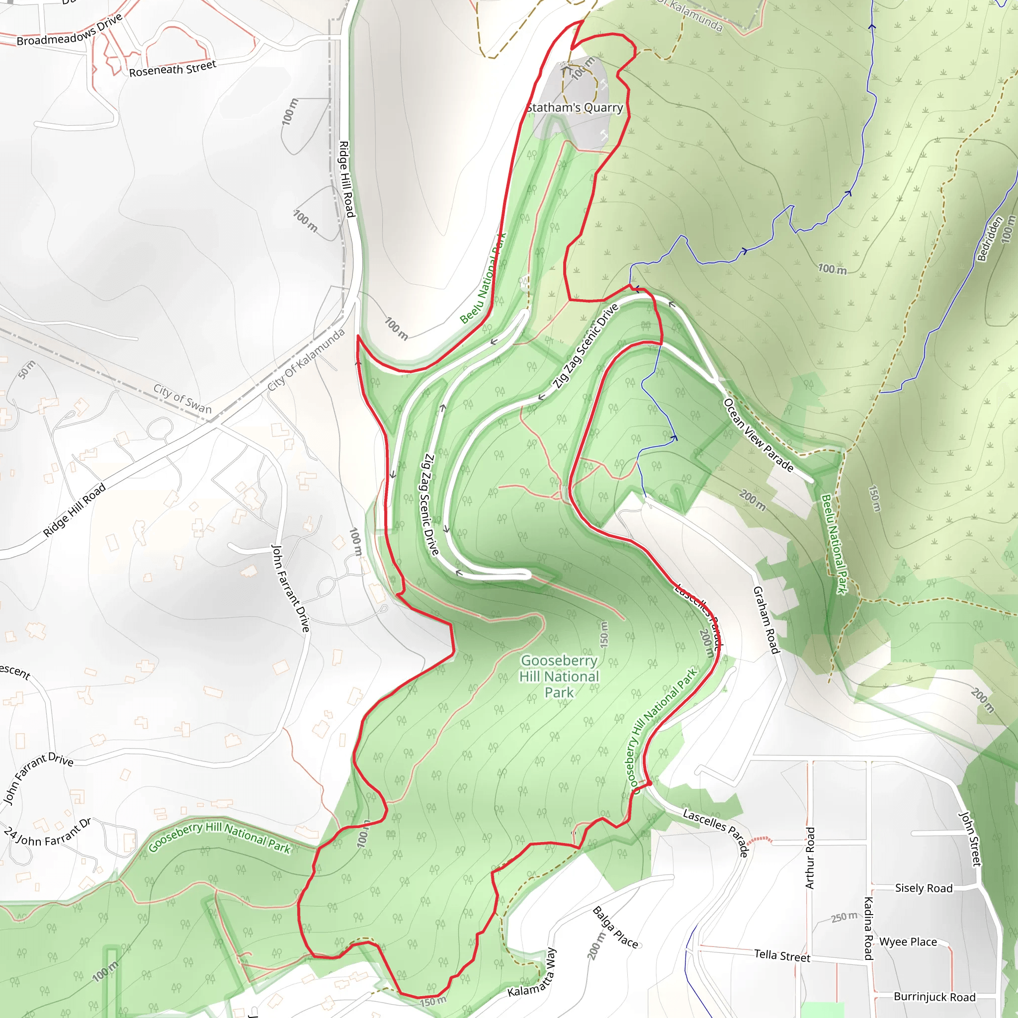 Stathams Quarry Walk mobile static map