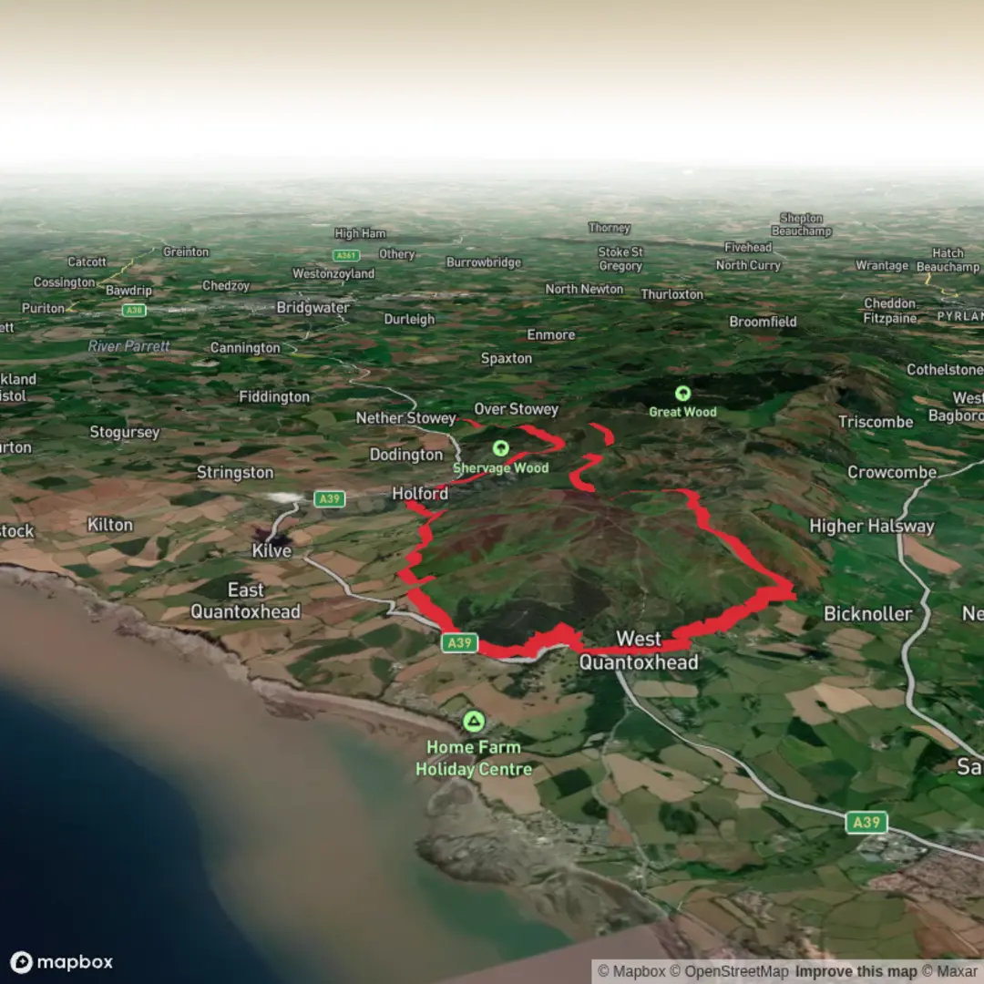 An image depicting the trail Coleridge Way - Section 1 and its surrounding area.