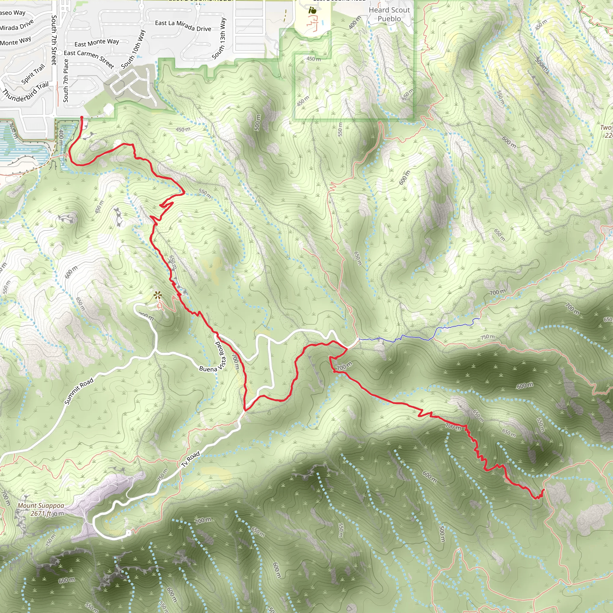 Holbert and Corona de Loma Trail mobile static map