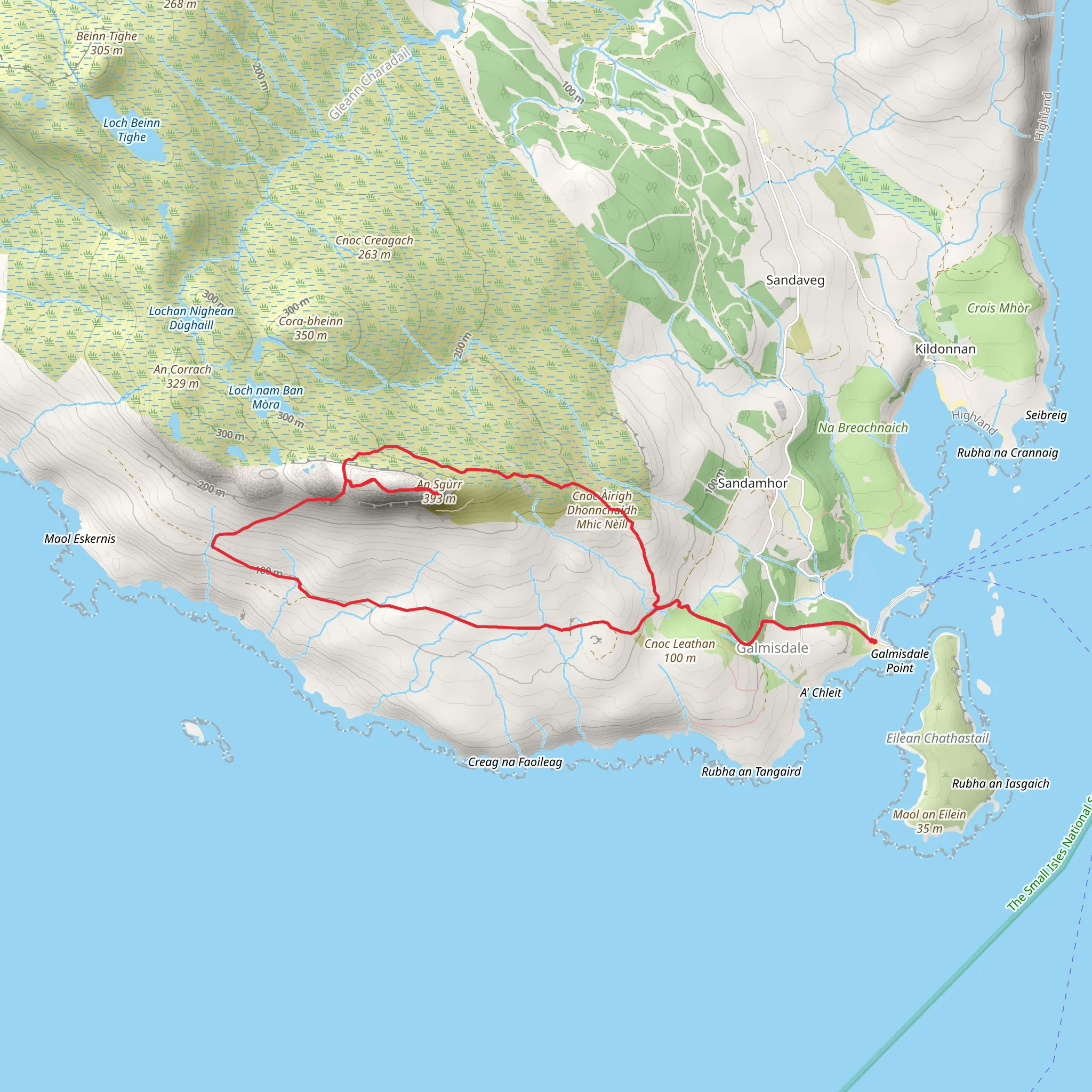An Sgùrr Loop - Isle of Sgùrr mobile static map