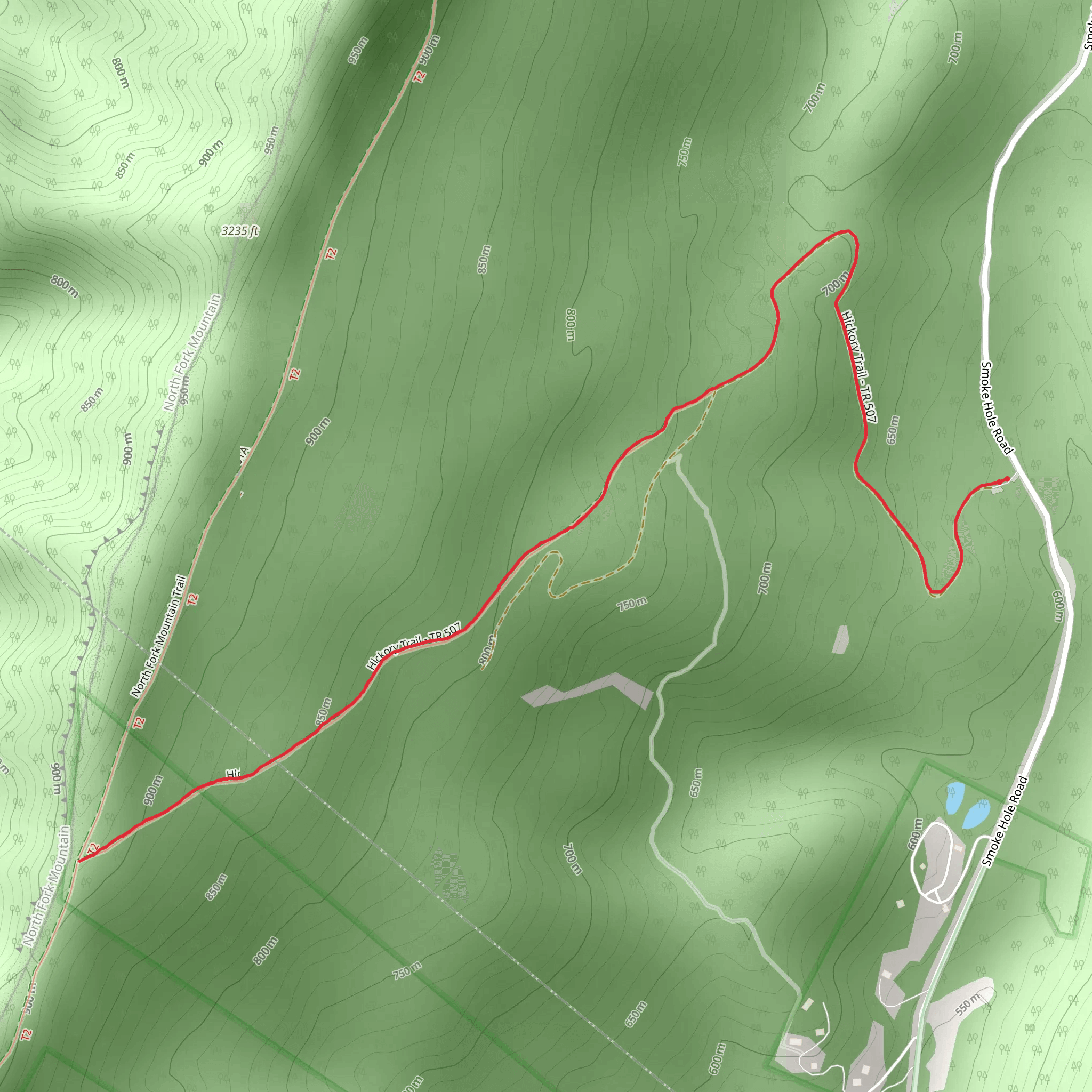Redman Run Trail mobile static map