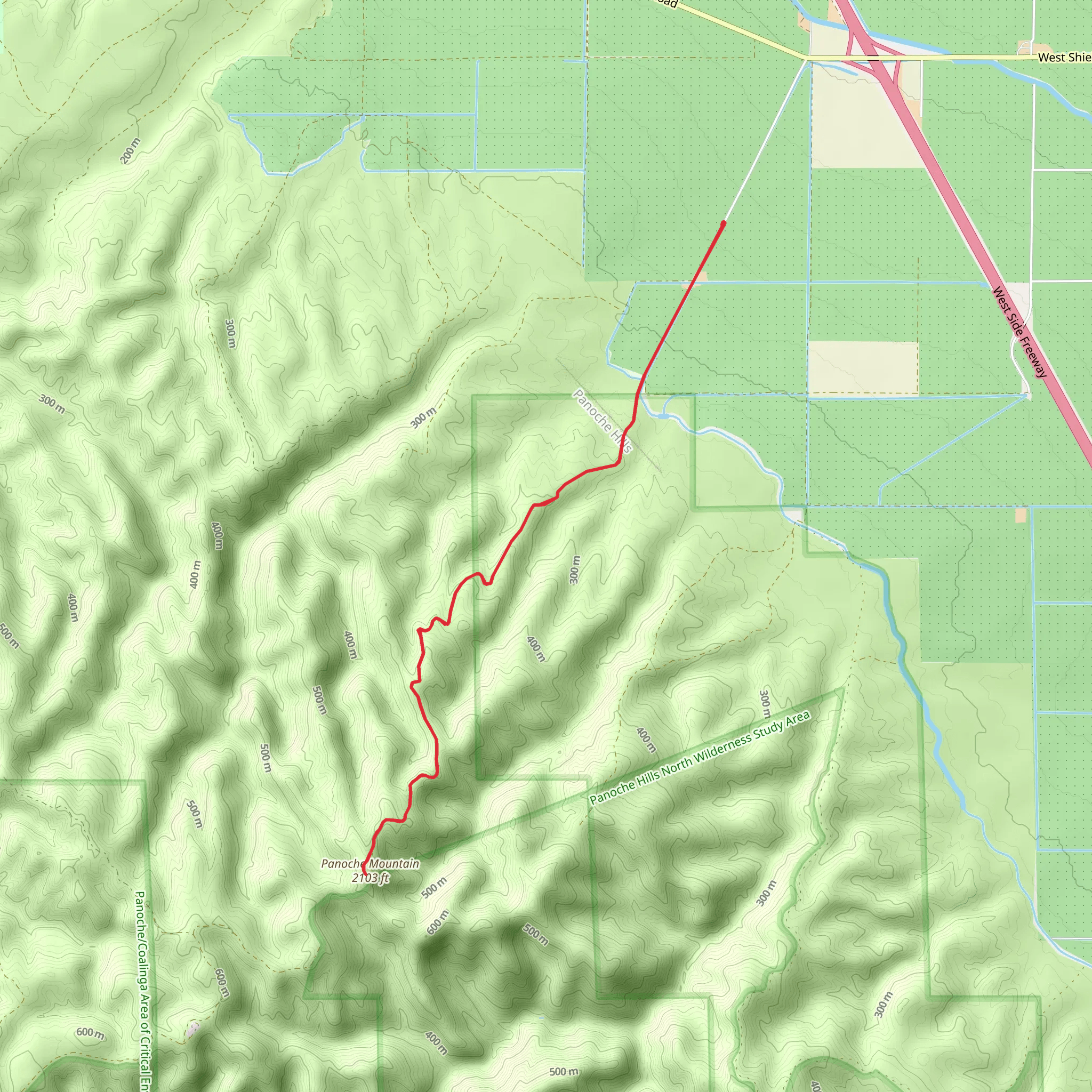 Panoche Mountain mobile static map