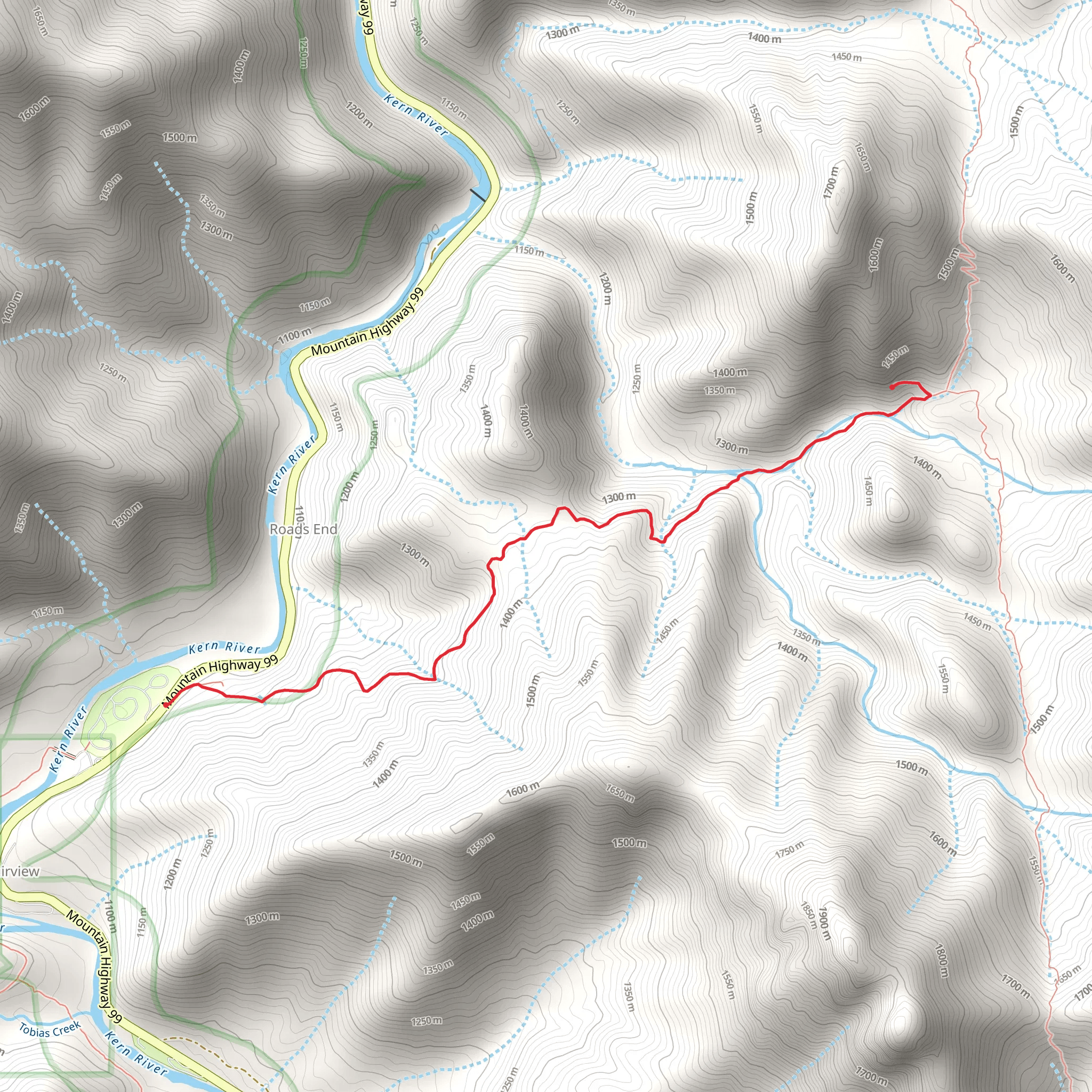 Packsaddle Trail mobile static map