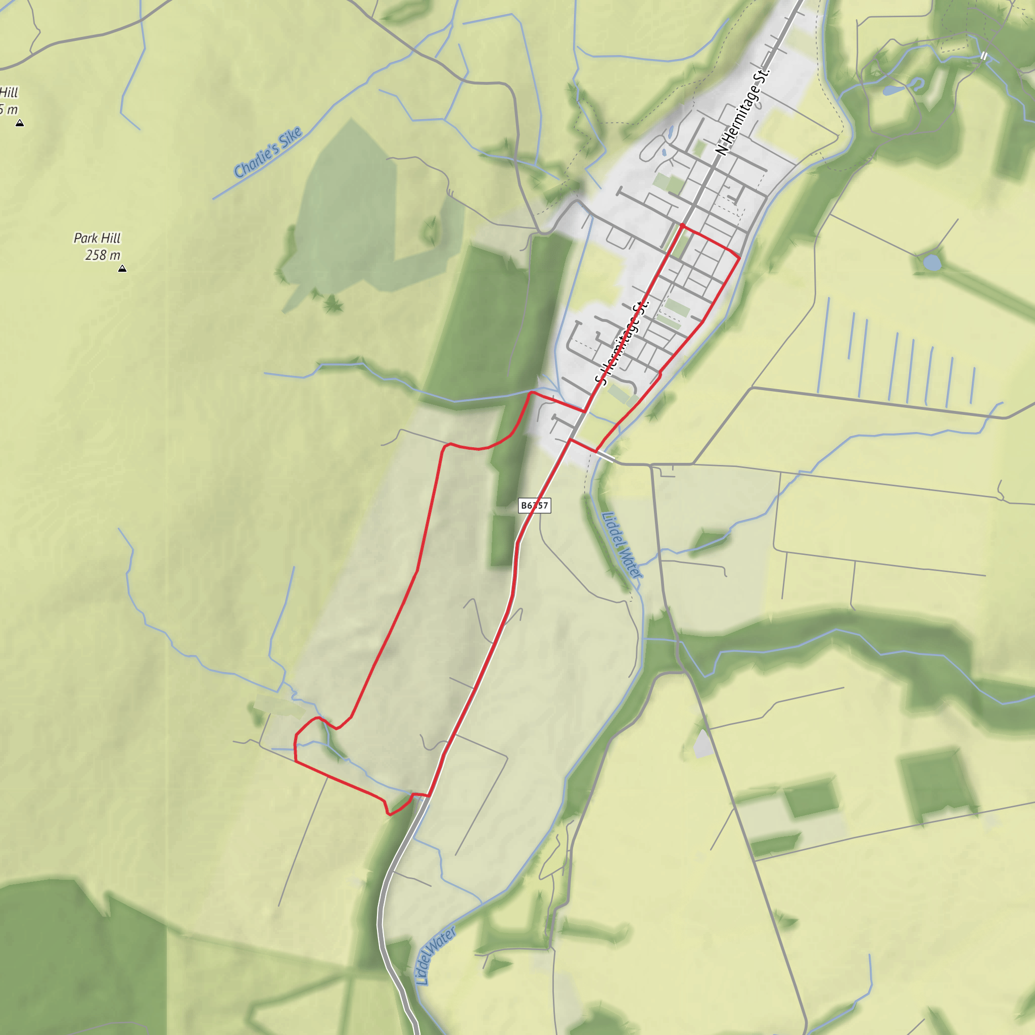 Holm Bridge and Millholm Cross Loop mobile static map