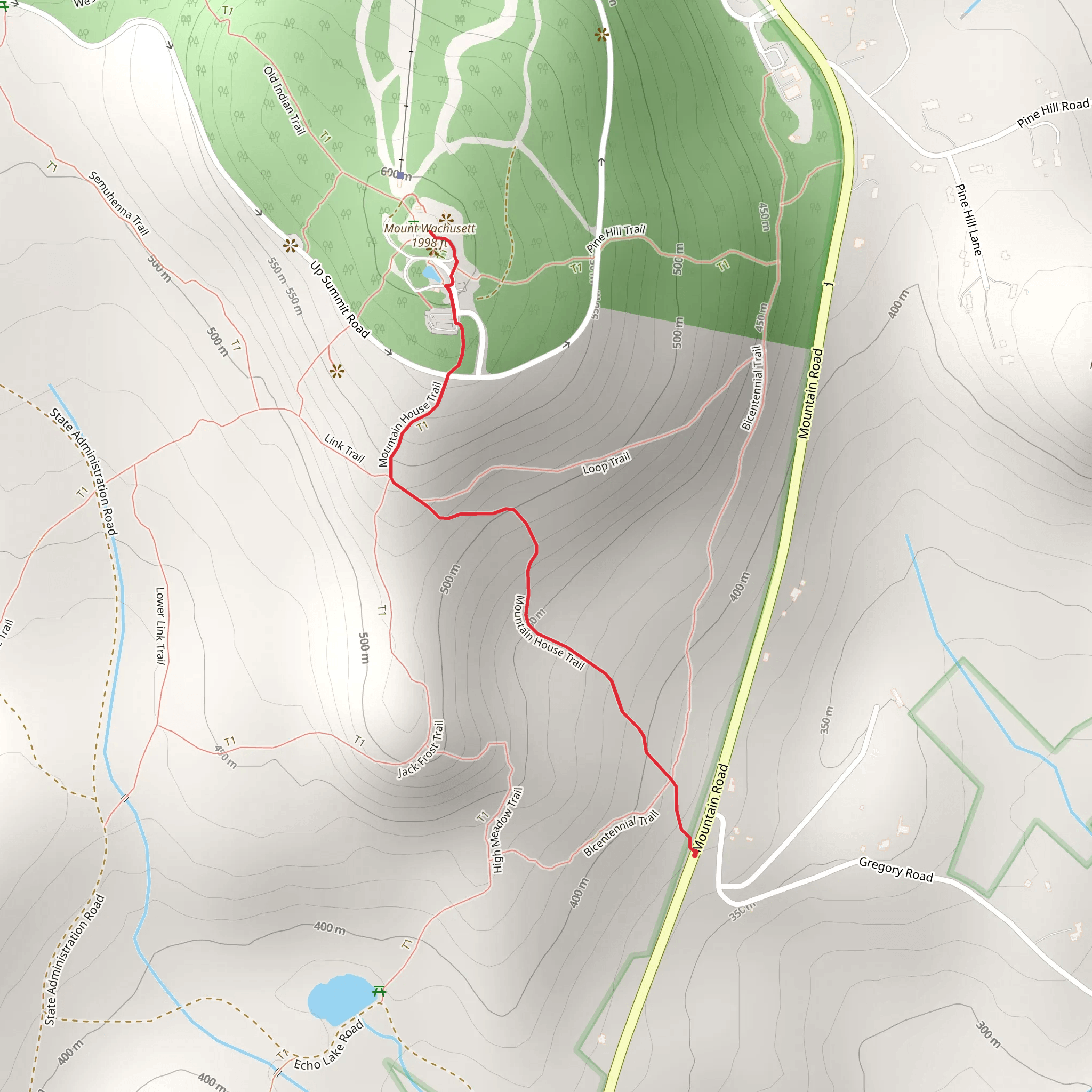 Mount Wachusett from Mountain Road mobile static map