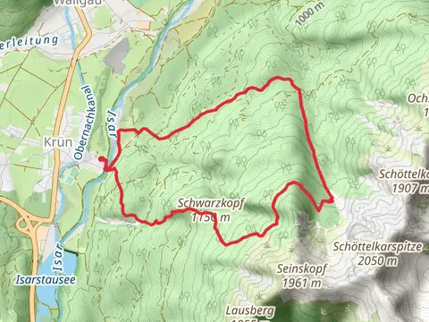 Schwarzkopf via Wanderweg 357
