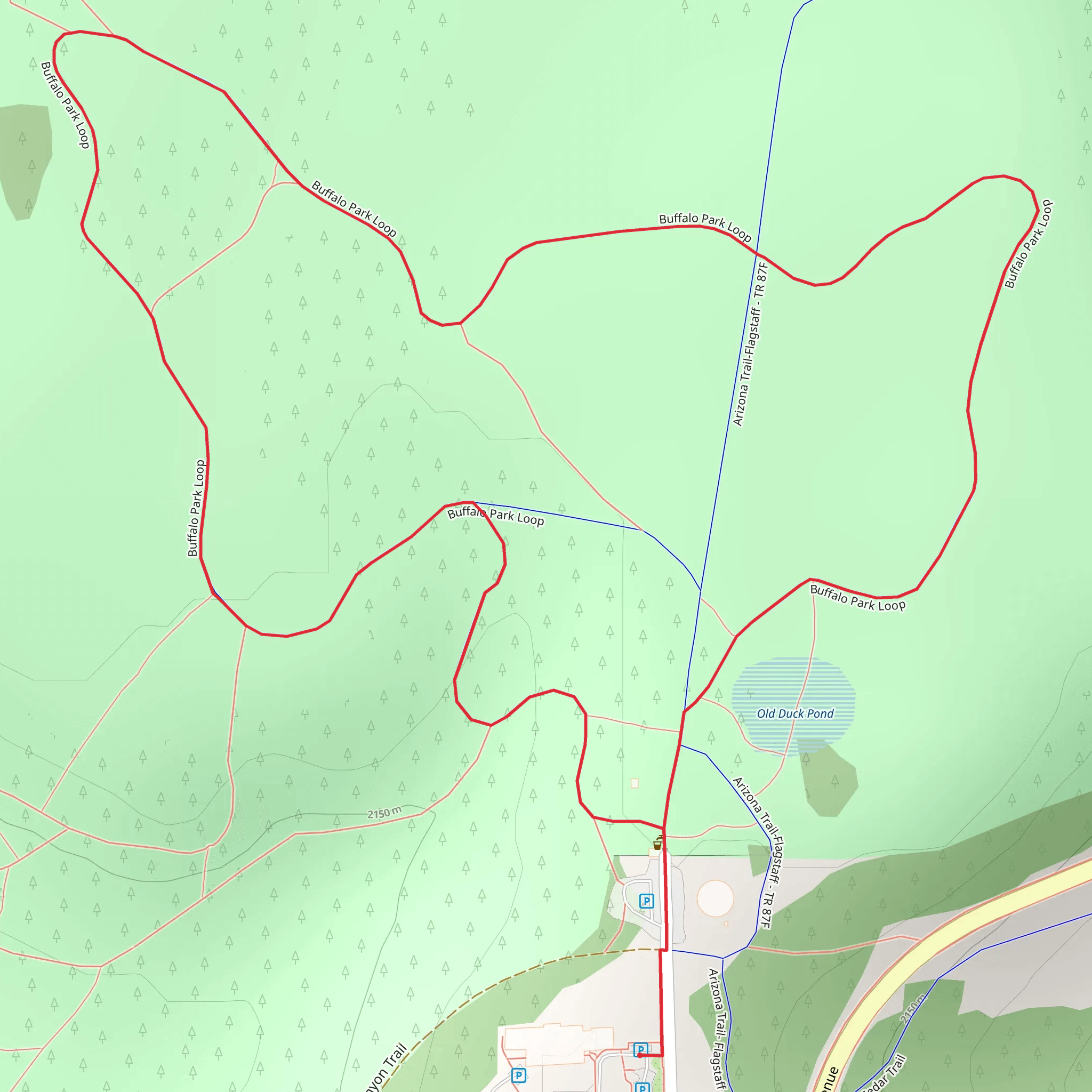 Buffalo Park Loop mobile static map