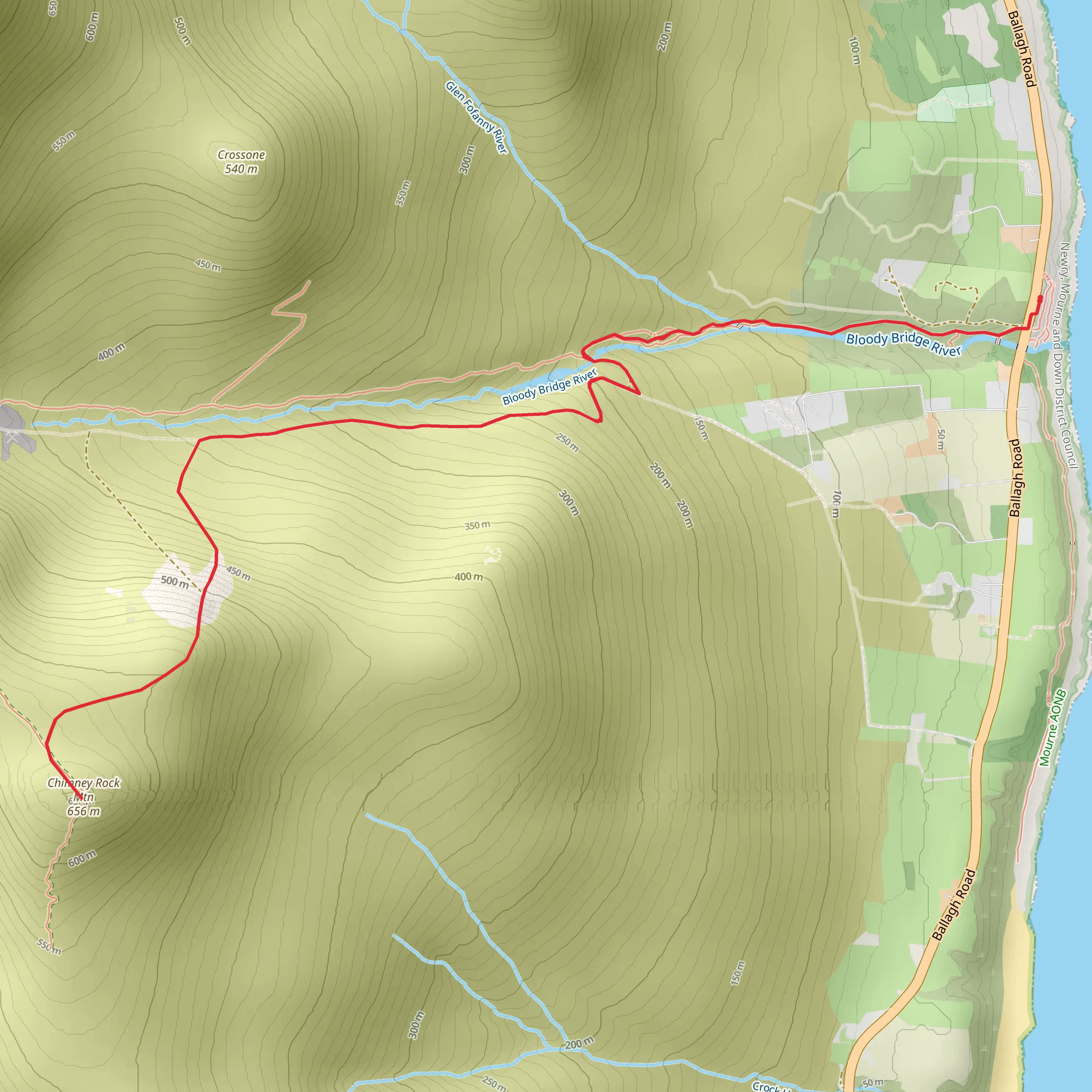 Chimney Rock Mountain Walk mobile static map