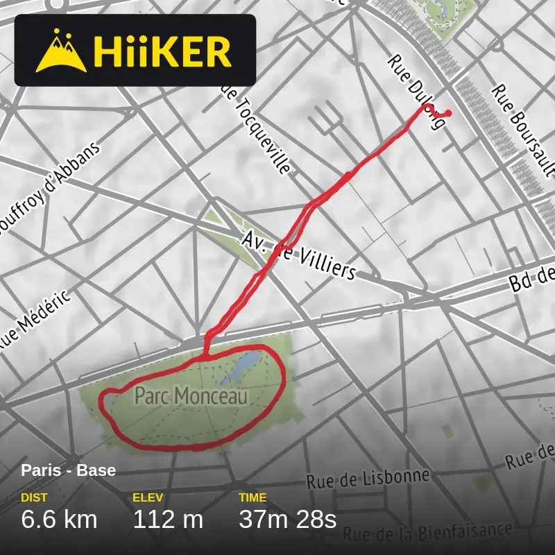 A map preview of the recording Paris - Base.