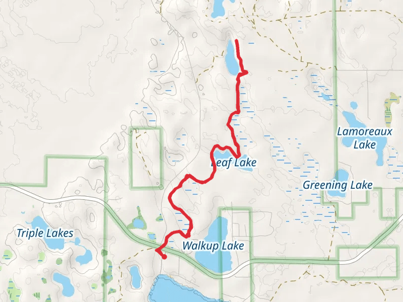 Condon Lake and Leaf Lake via North Country National Scenic Trail