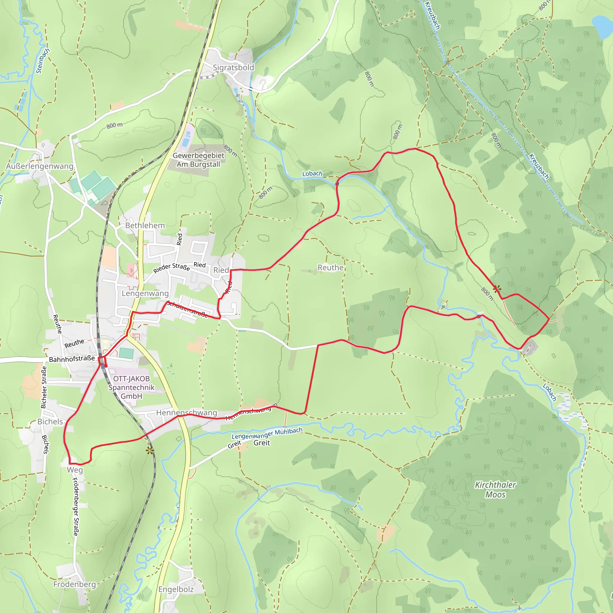Kleeblattweg 1 Loop mobile static map