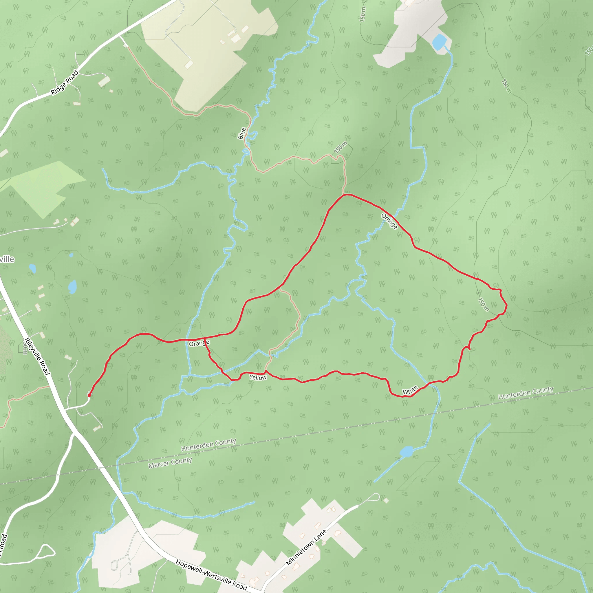 East of Rileyville Road - White Loop mobile static map
