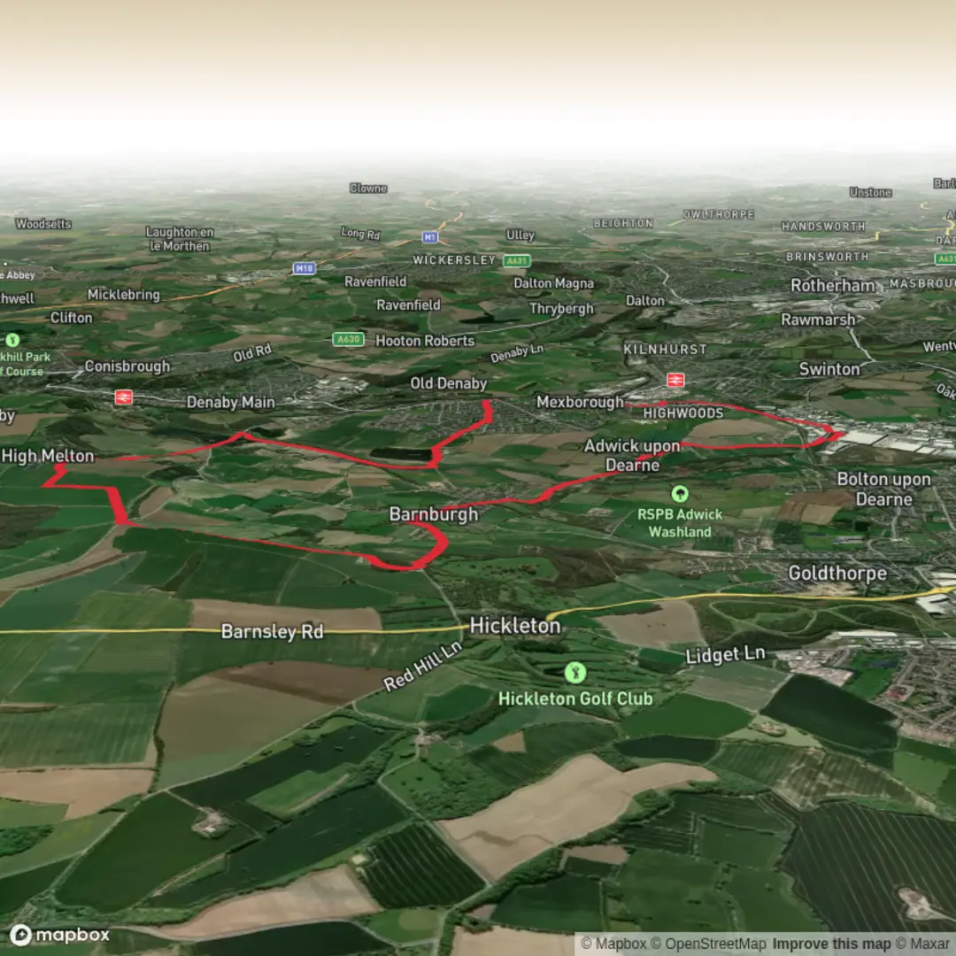 An image depicting the trail mexborough loop and its surrounding area.