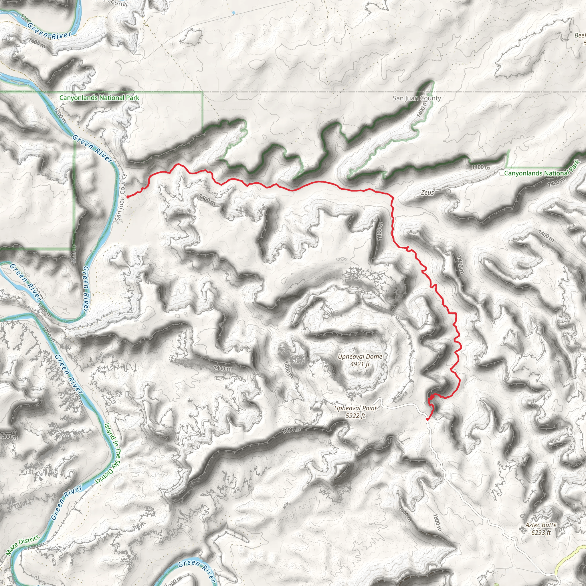 Taylor Canyon Road and Alcove Spring Trail mobile static map