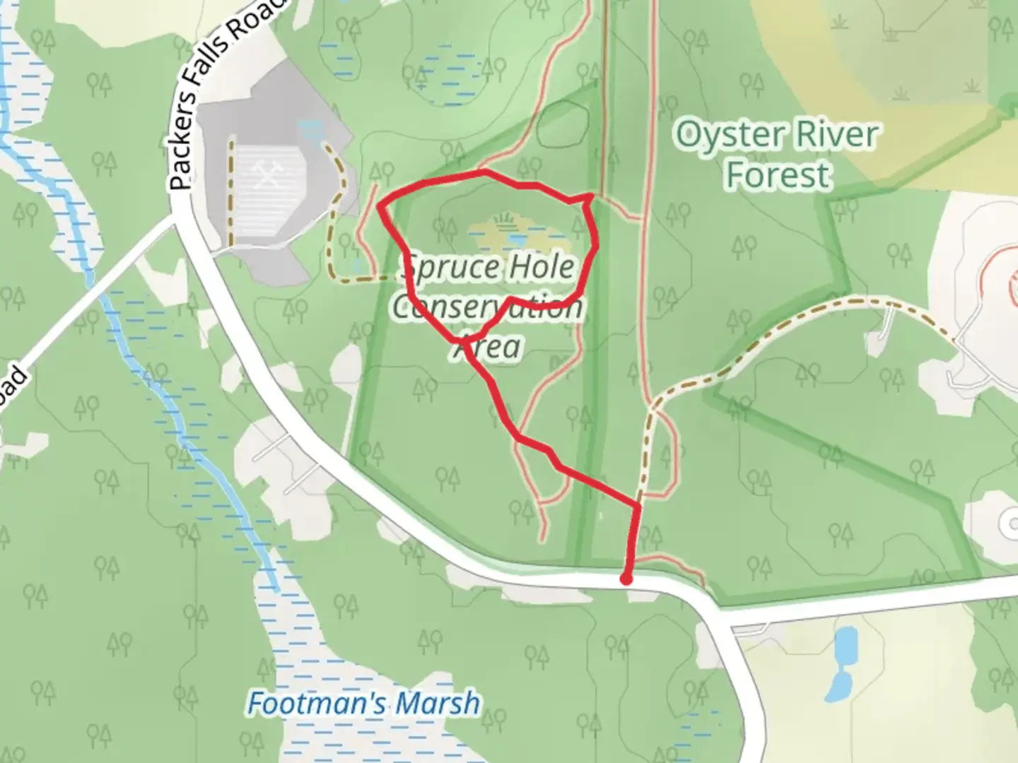 An image depicting the trail Spruce Hole Trail and its surrounding area.