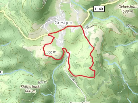 Ruemmelesbuehl via Hummelsberg Rundweg and Gresgen