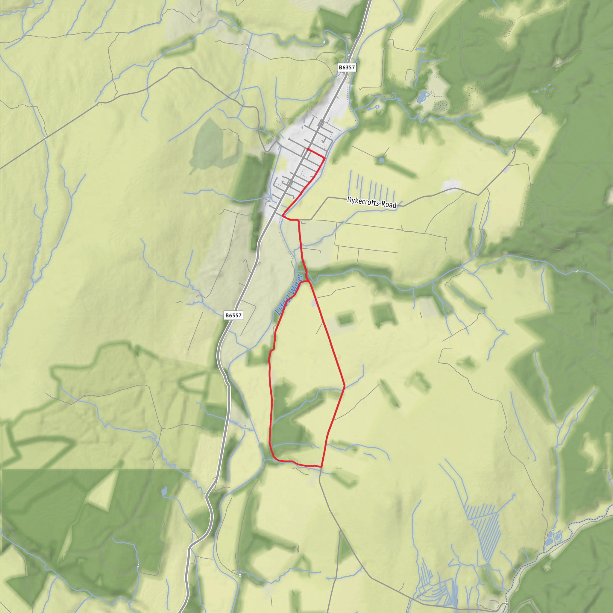Foutysike Wood and Mangerton Tower Loop mobile static map