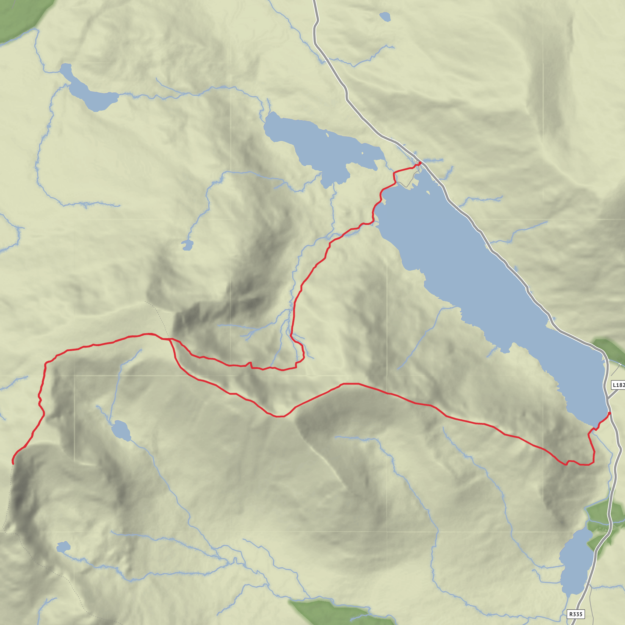 Mweelrea via Ramp, Ben Lug More and Sheefry Pass mobile static map