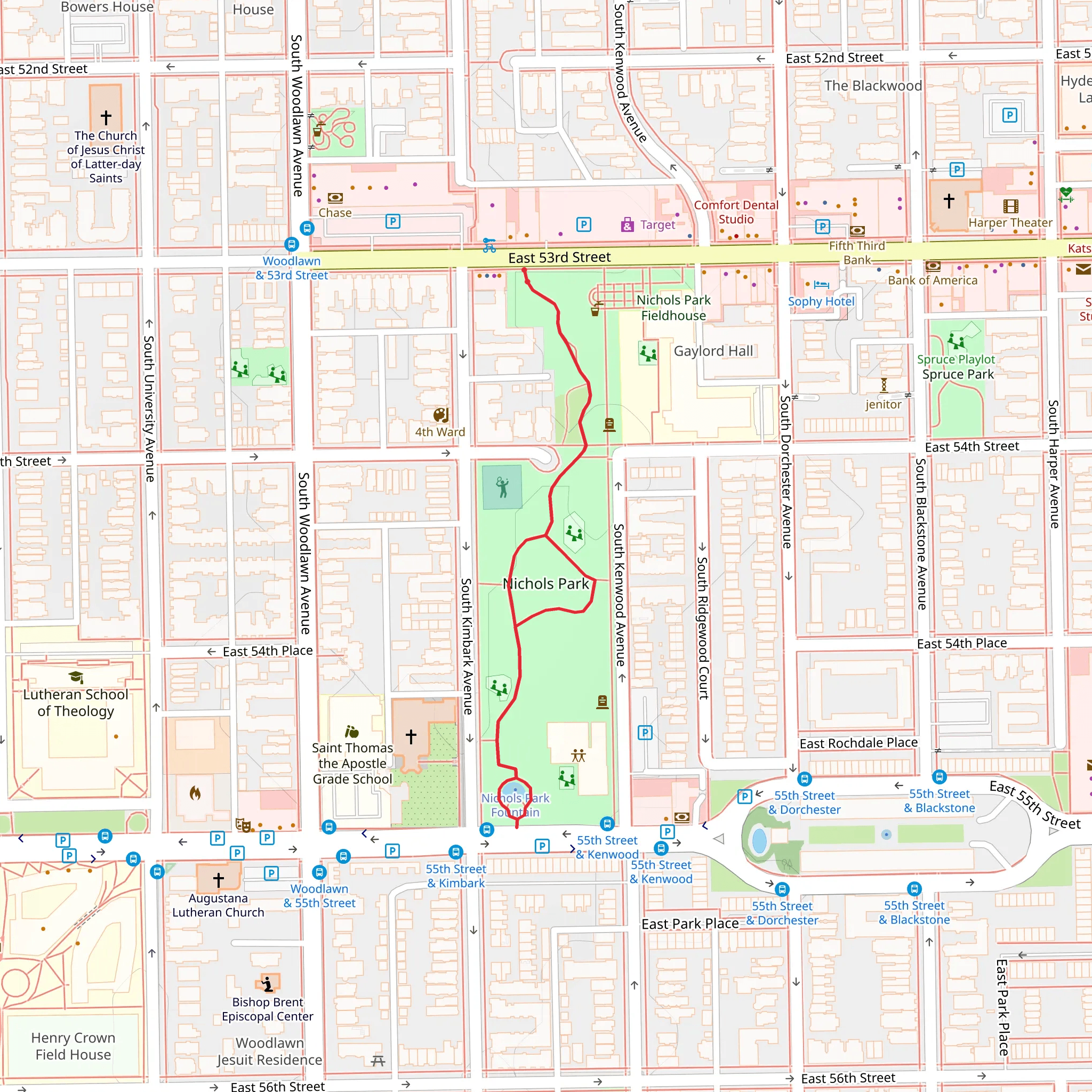 Nichols Park Loop mobile static map