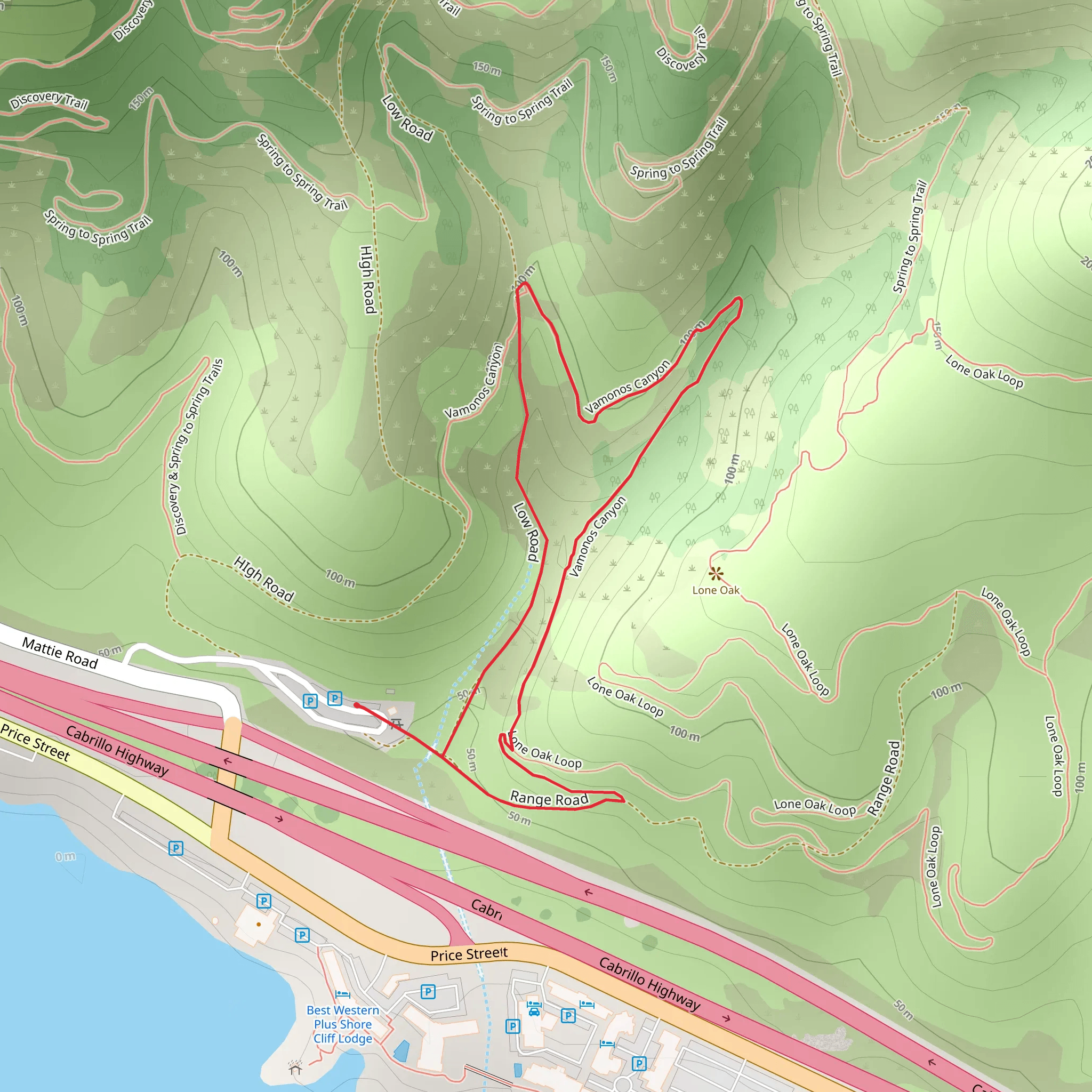 Vamonos Canyon Loop mobile static map