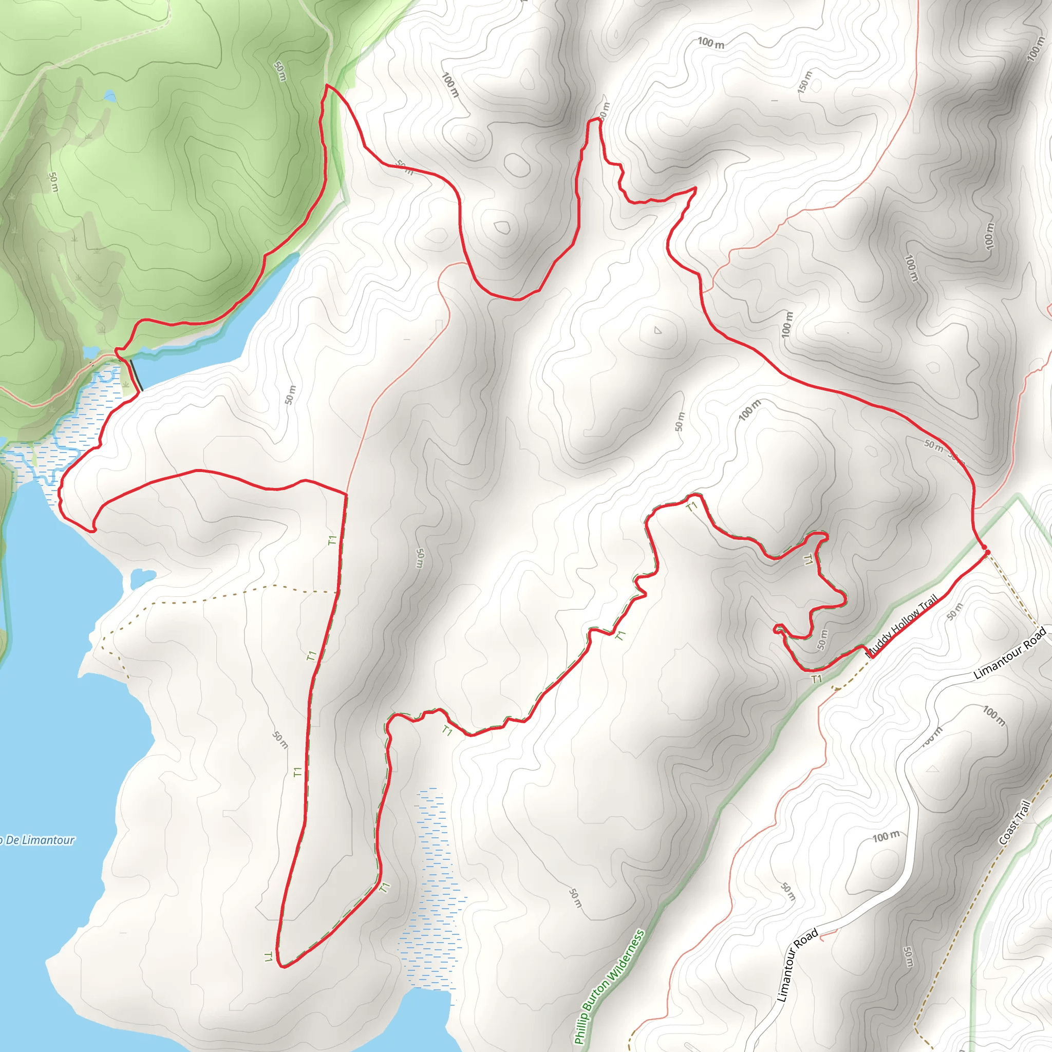 Estero, White Gate and Muddy Hollow Loop Trail mobile static map
