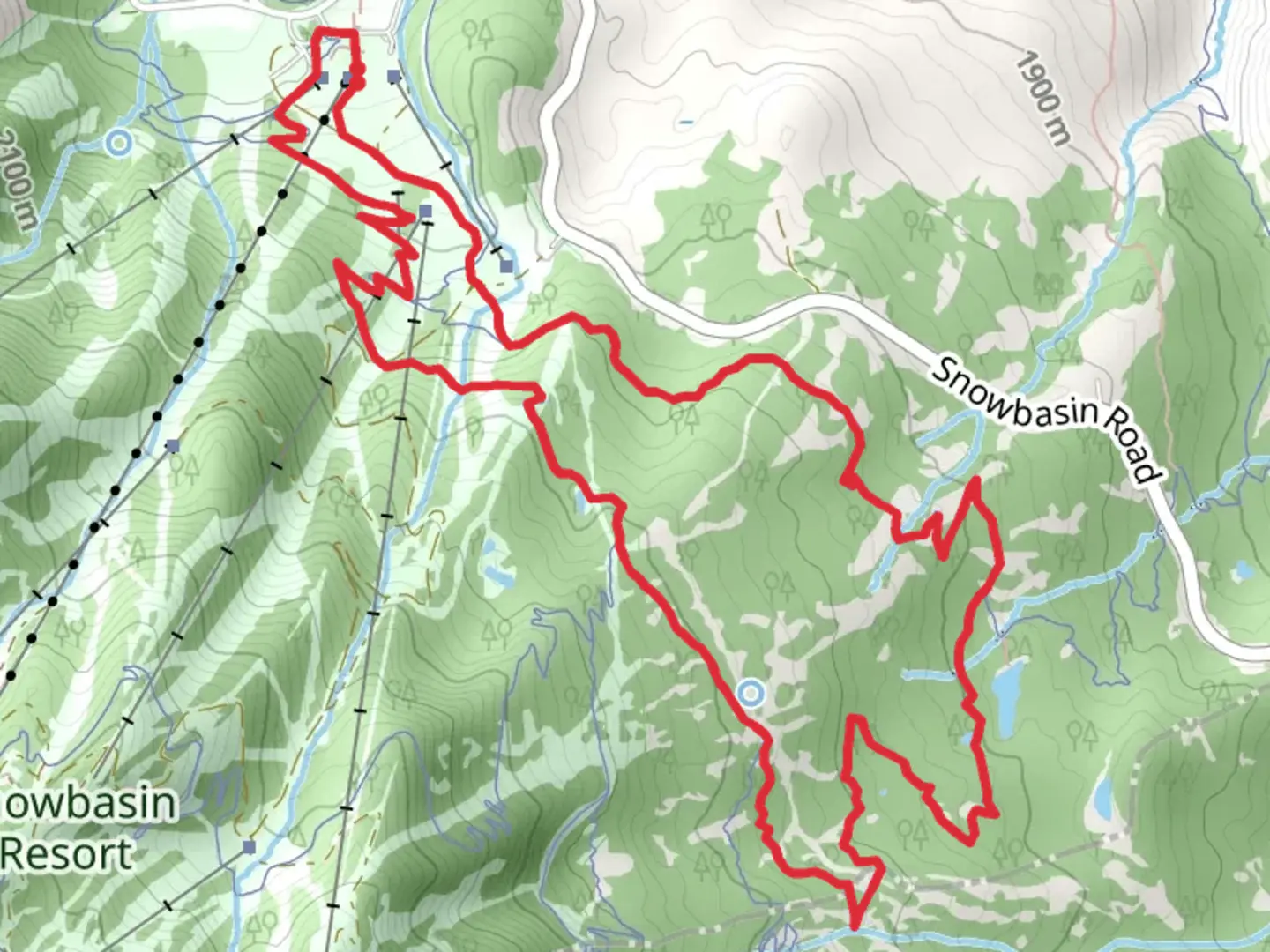 An image depicting the trail Needles and Snowbasin Trail and its surrounding area.