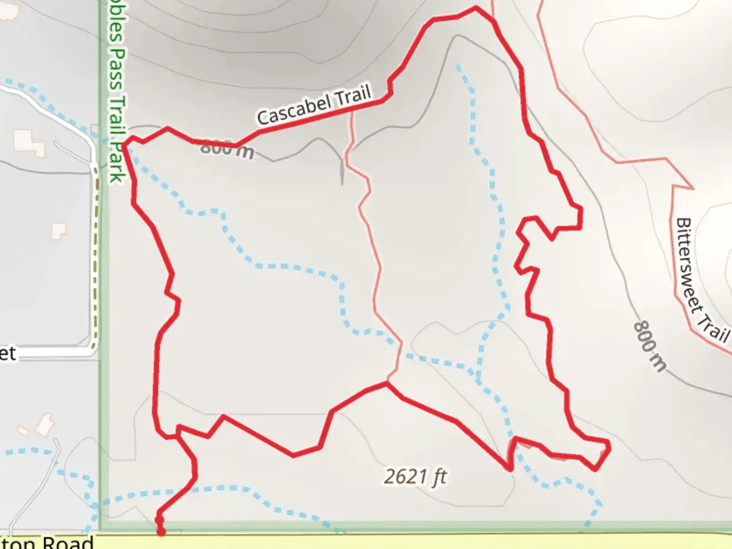 An image depicting the trail Cascabel Loop Trail and its surrounding area.