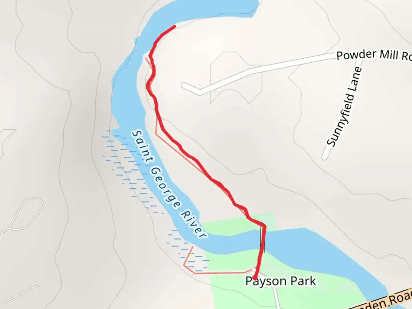 An image depicting the trail St George River Trail and its surrounding area.