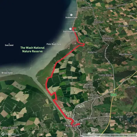 King's Lynn to Snettisham Scalp