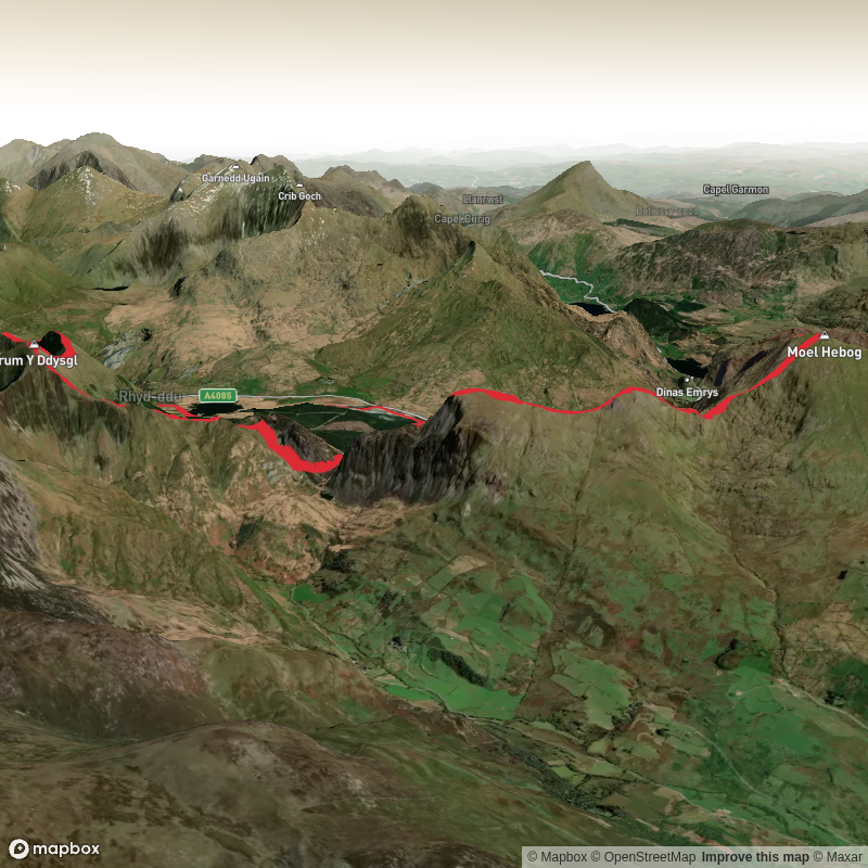 Moel Hebog, Moel yr Ogof ,Moel Lefn, Trump y Ddysgl, Mynydd Drws y Coed and Y Garn Loop