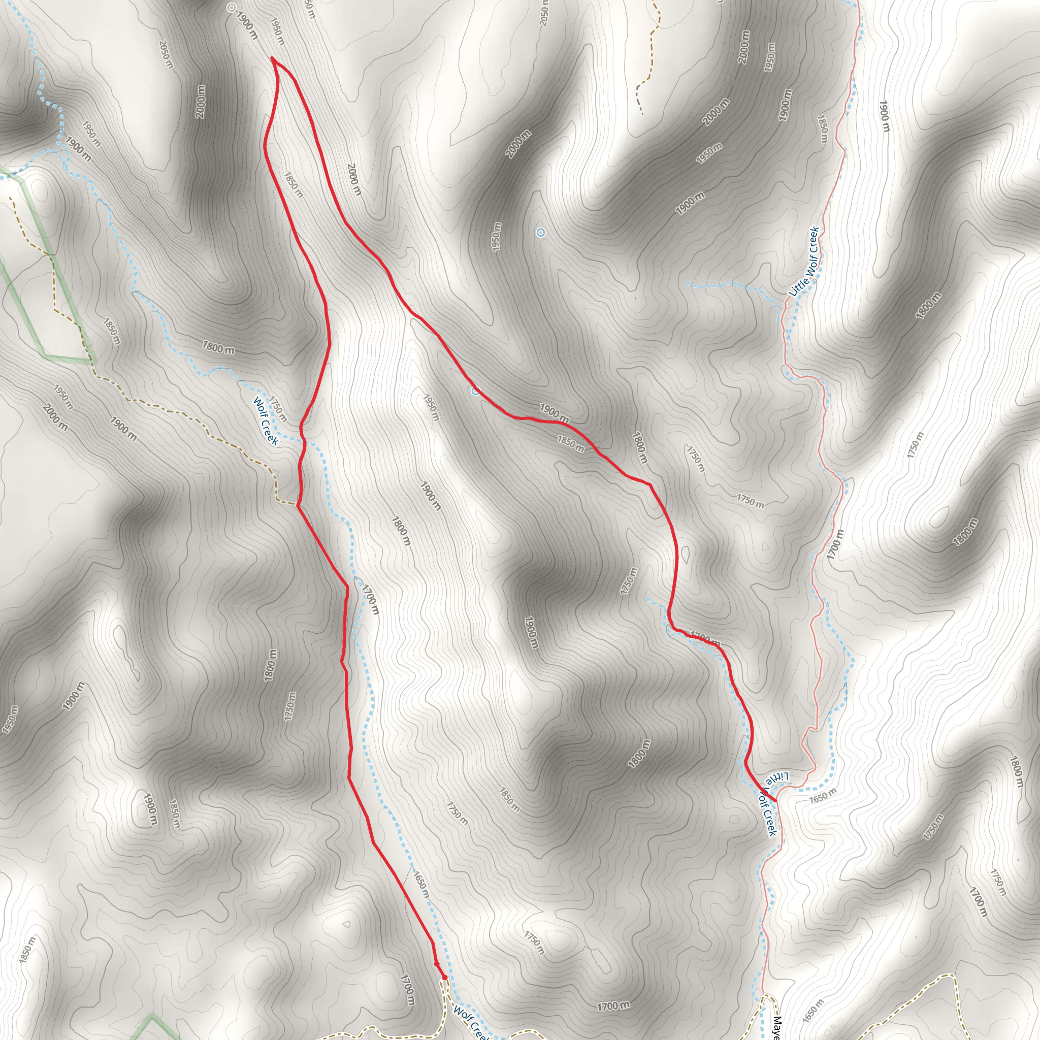 Crystal Springs Trail mobile static map