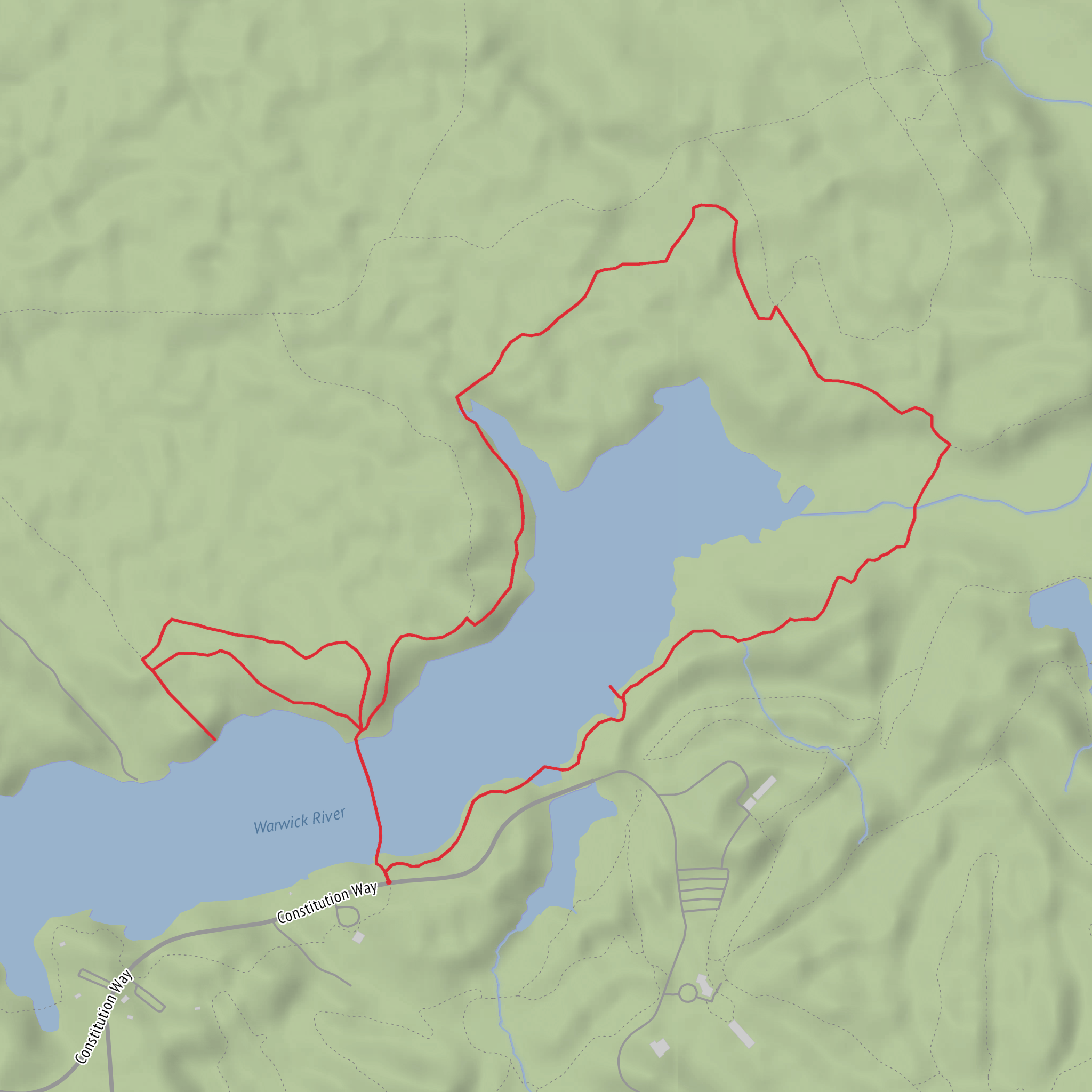 Twin Forks and White Oak Trail Loop mobile static map