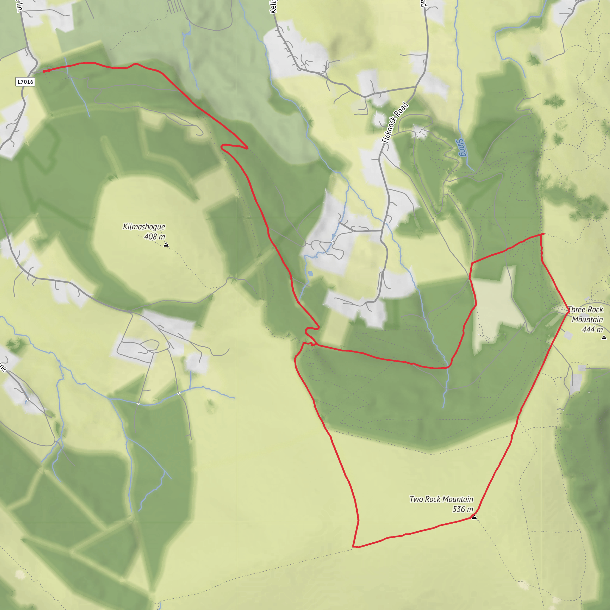 Killmashogue to Fairy Castle and back mobile static map