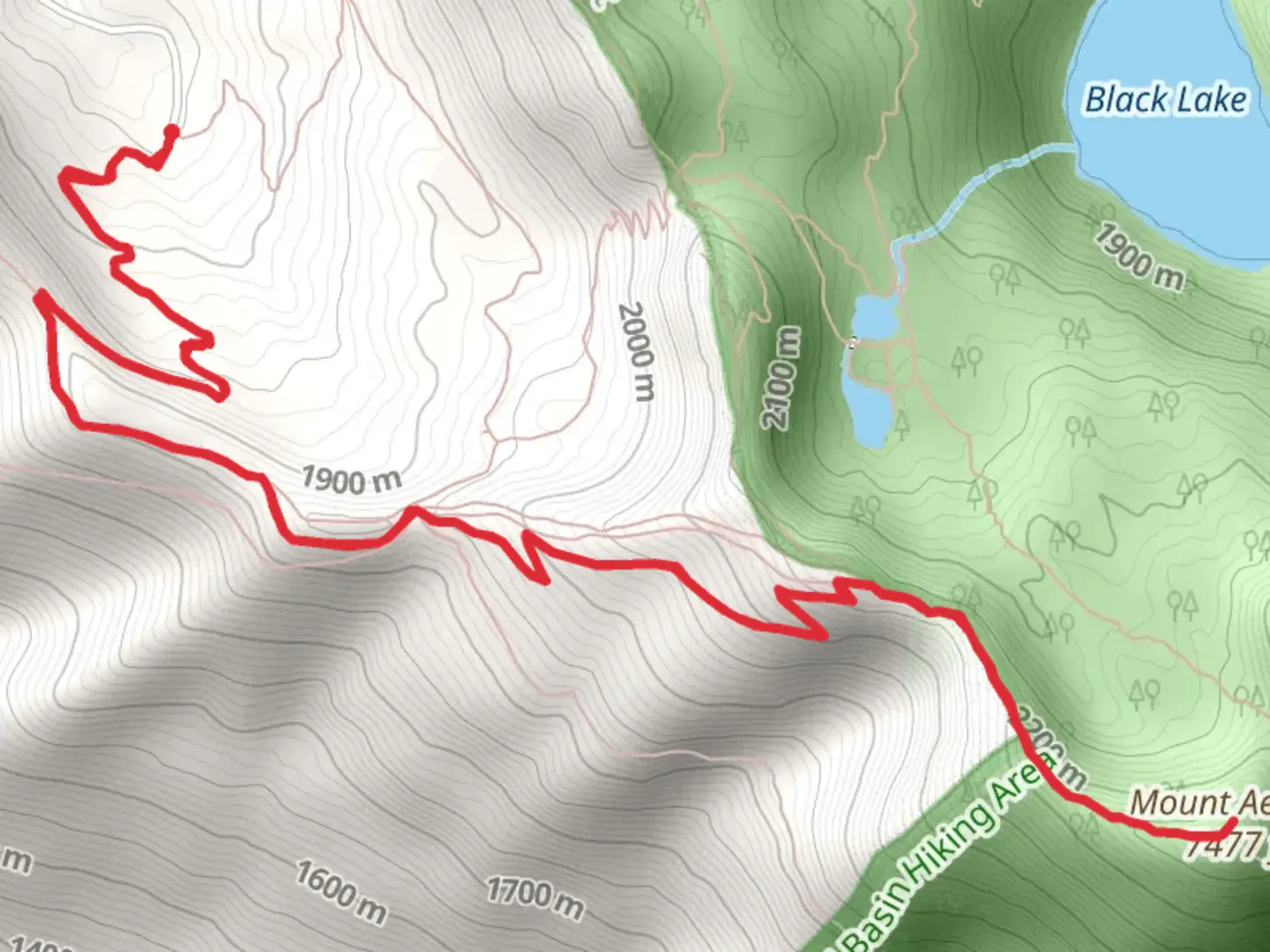 An image depicting the trail Mount Aeneas from Jewel Basin Road and its surrounding area.