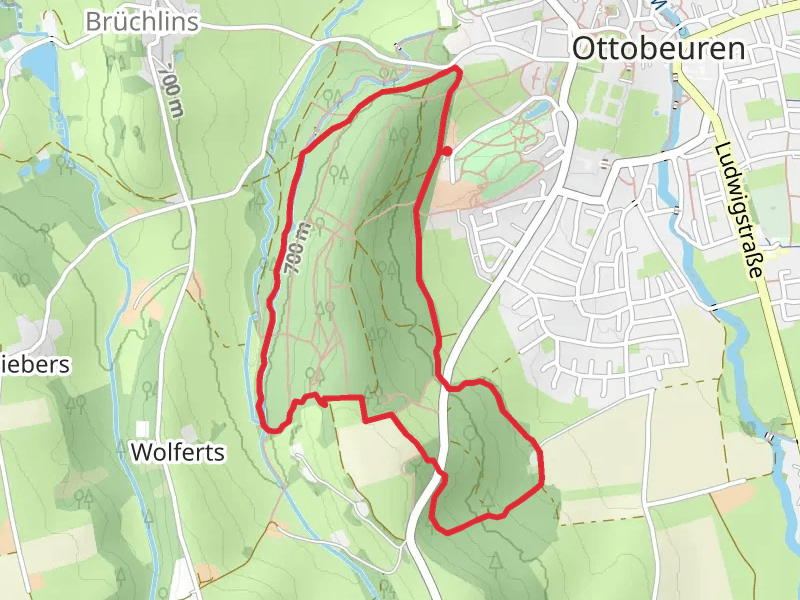 Volkssternwarte and Wassertretanlage Loop via Terrainweg I